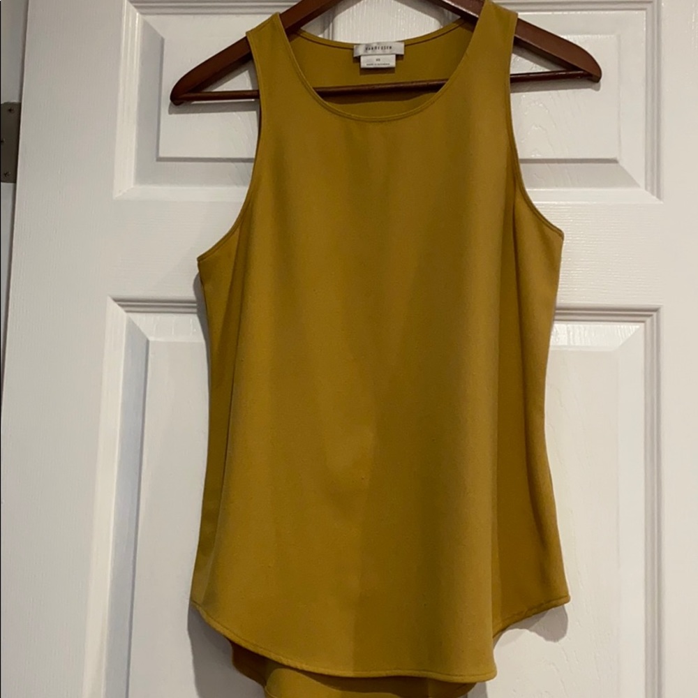 VanHeusen mustard color blouse size XS